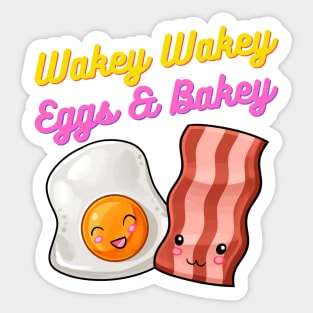 Funny, Cute Bacon and Eggs Sticker